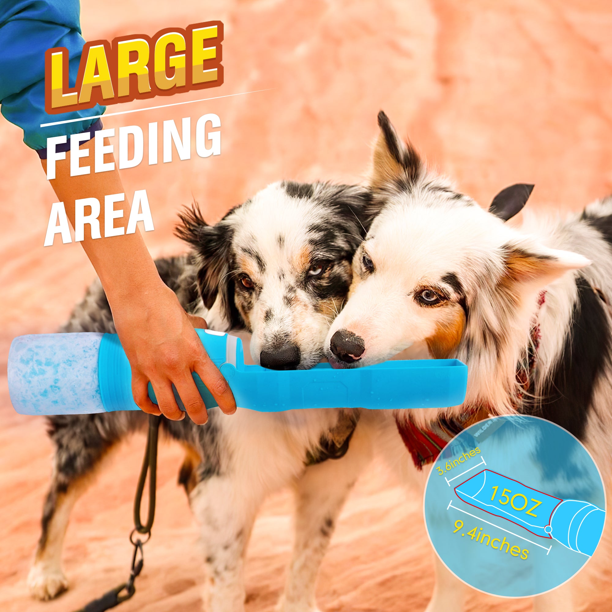 Foldable Freeze Dog Water Bott LESOTC