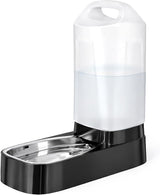 2.4 Gallon Gravity Pet Water Dispenser with 304 Stainless Steel Bowl