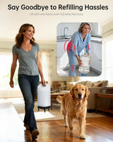 2.4 Gallon Gravity Pet Water Dispenser with 304 Stainless Steel Bowl