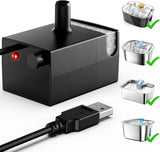 Replacement Dog Water Fountain Pump for lesotc Stainless Steel Pet Fountains, Quiet Cat Water Bowl Dispenser Pump with LED Low Water Shut Off