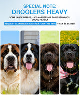 11L/3Galon Stainless Steel Large Pet Water Fountain with 4 Filters