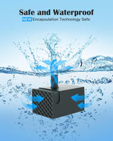 Replacement Dog Water Fountain Pump for lesotc Stainless Steel Pet Fountains, Quiet Cat Water Bowl Dispenser Pump with LED Low Water Shut Off