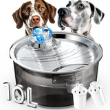 2.6Gal/10L Dog Water Fountain for Dogs & Cats & Multiple Pets