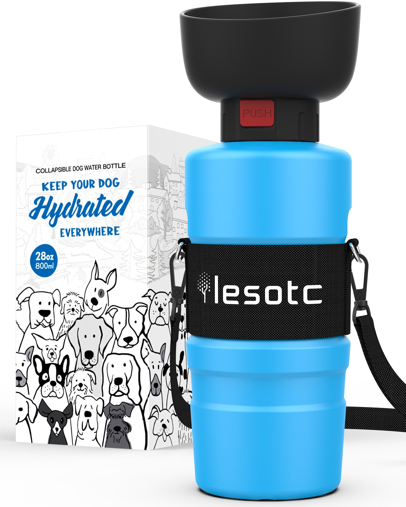 Foldable Dog Water Bottle3rd Gen LESOTC