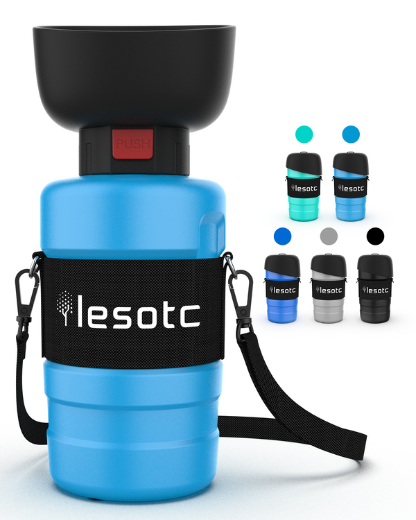 Lesotc Dog Water Bottle portable pet bowl keeps your pup hydrated on the go  » Gadget Flow