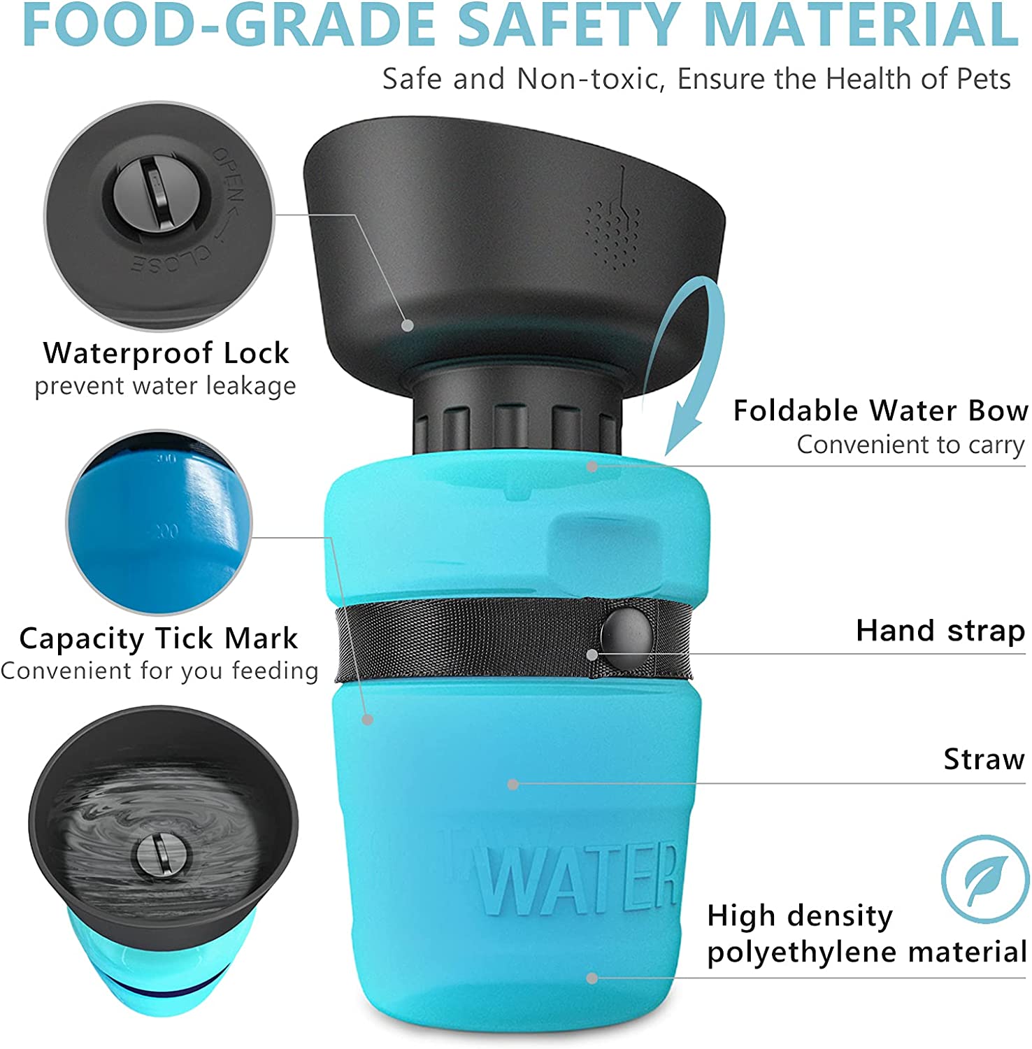 Foldable Dog Water Bottle1st Gen LESOTC