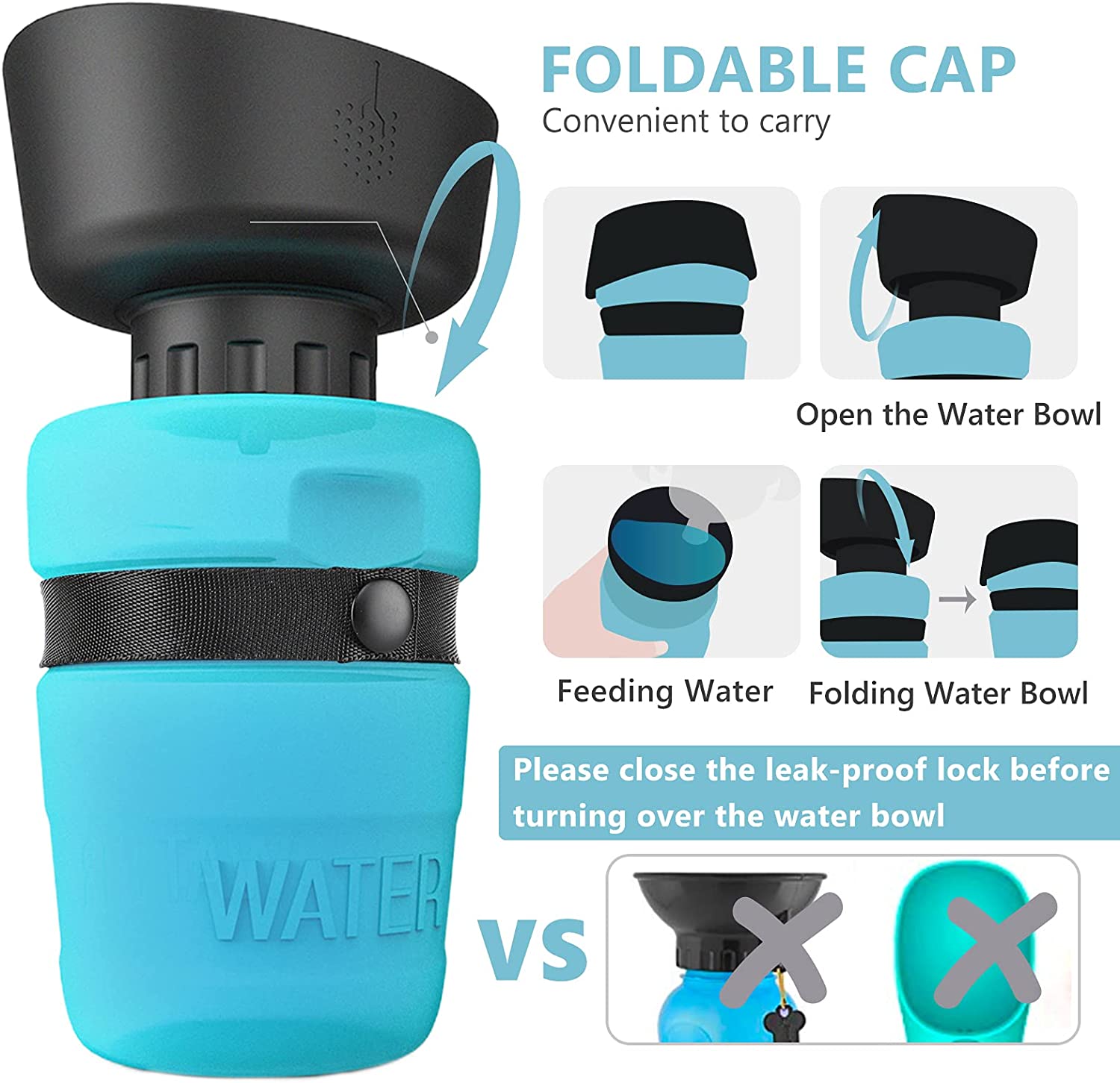 Foldable Dog Water Bottle1st Gen LESOTC