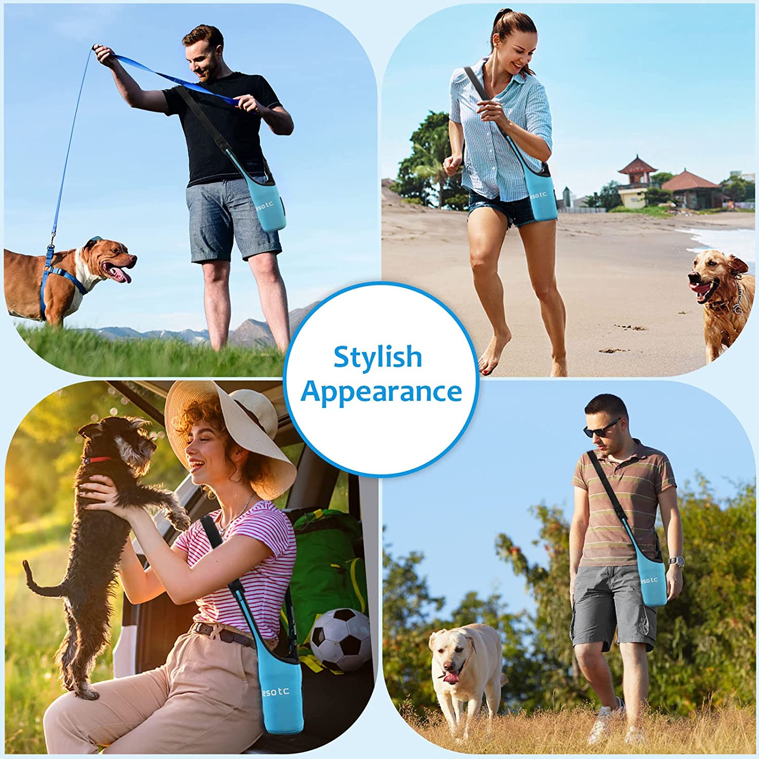 Portable Dog Water Bottle Holder 28 OZ3rd Gen LESOTC